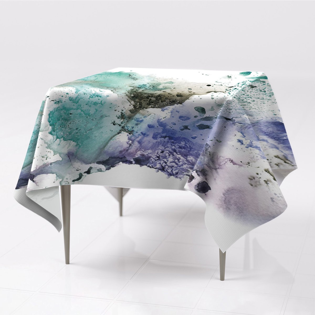 Obrusy na stół delikatny Kolorowy atrament 150x150, Fabricsy, 150x150 cm