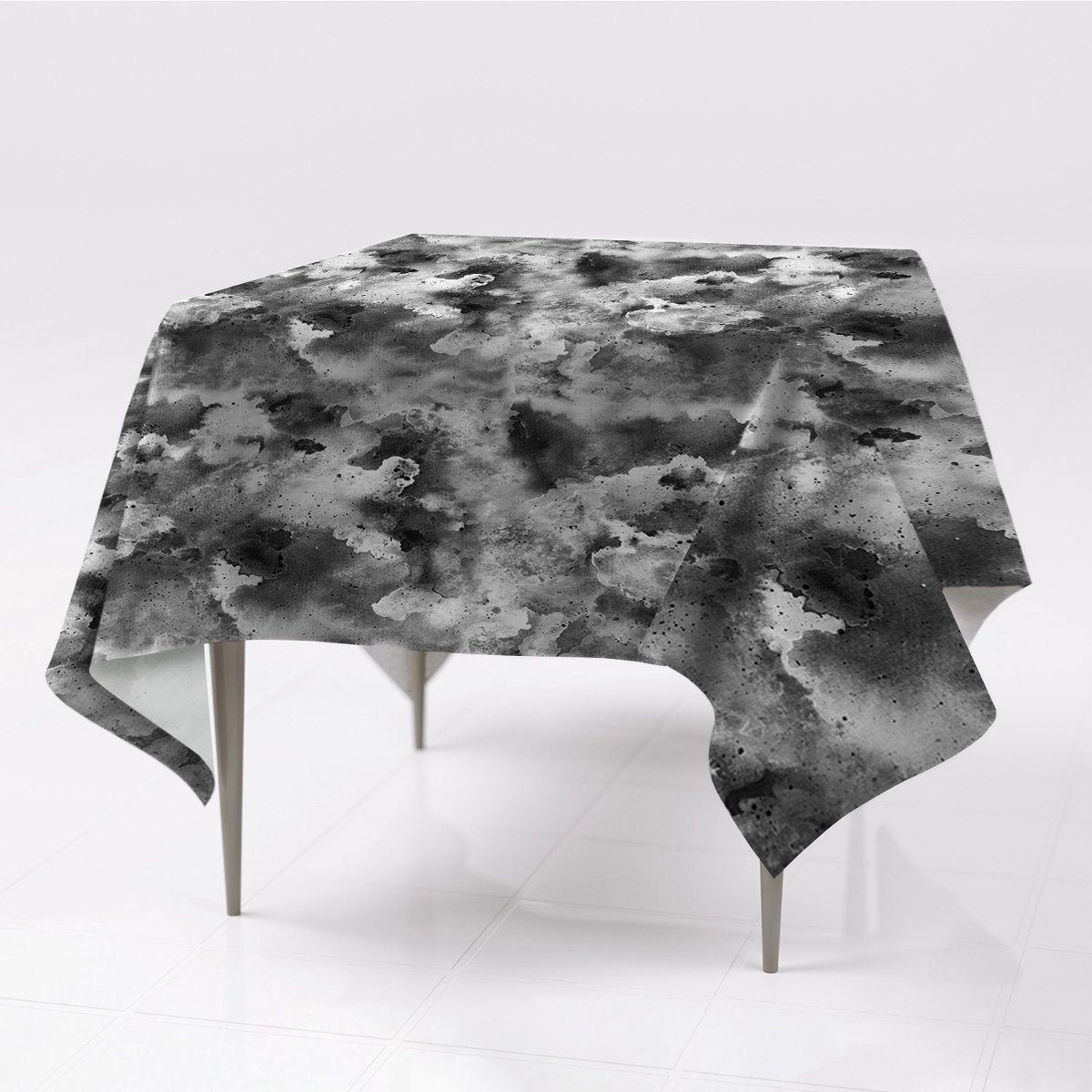 Gładki obrus kolory nadruk Ciemne chmury dekoracja, Fabricsy, 150x150 cm