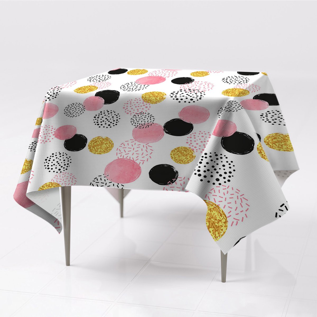 Gładkie obrusy kolory 150x150 Geometryczne kropki, Fabricsy