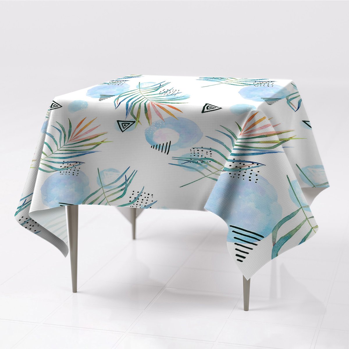 Obrusy na stół do ogrodu Tropikalny wzór 150x150, Fabricsy