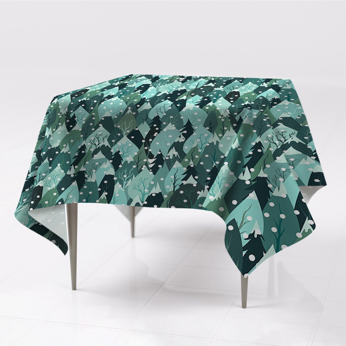 Delikatny różne obrusy na stół Mroźne góry 150x150, Fabricsy