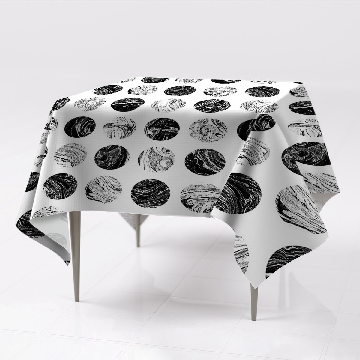 Do domu obrusy na stół Wzorzysty Księżyc dekoracja, Fabricsy, 150x150 cm