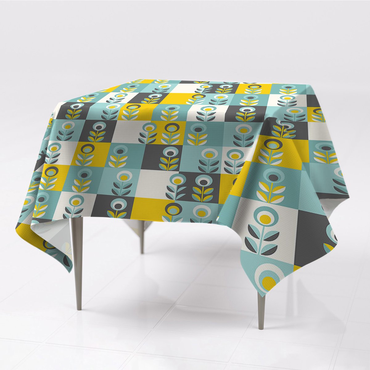 Obrusy na stół do ogrodu Skandynawski wzór wzory, Fabricsy, 150x150 cm