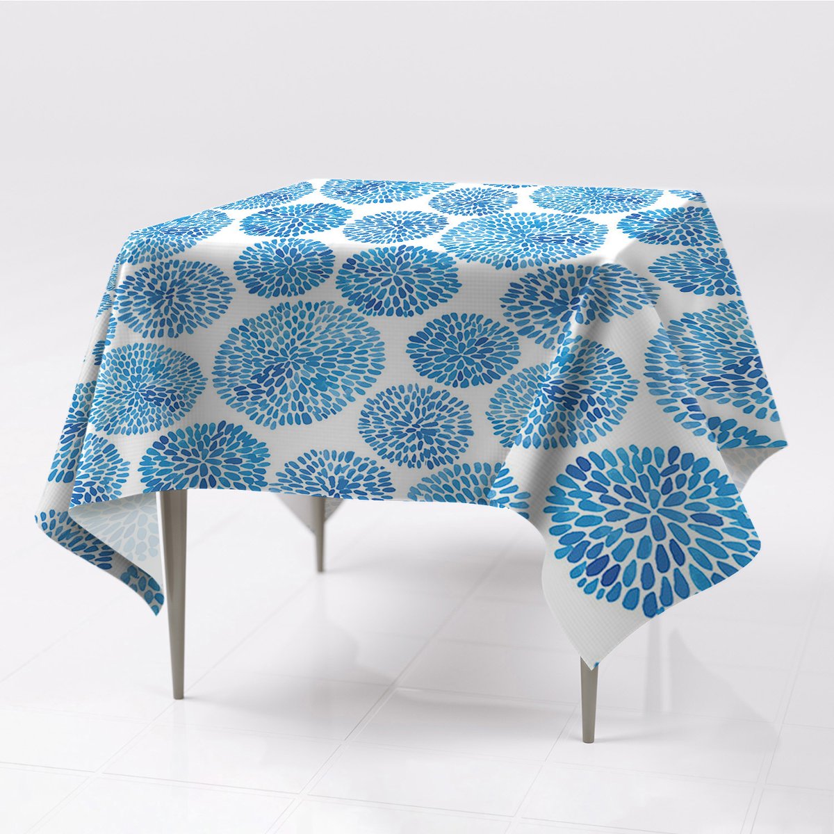 Nadruk obrus na stół kolory Japoński wzór 150x150, Fabricsy