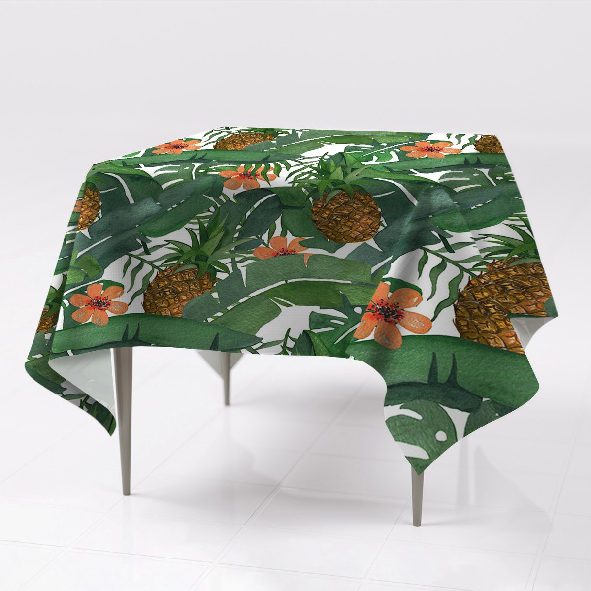 Do domu gładkie obrusy Tropikalny ananas 150x150, Fabricsy