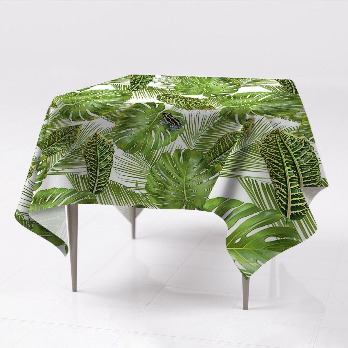 Do ogrodu kolorowy obrus gładki Żaba na liściu eco, Fabricsy