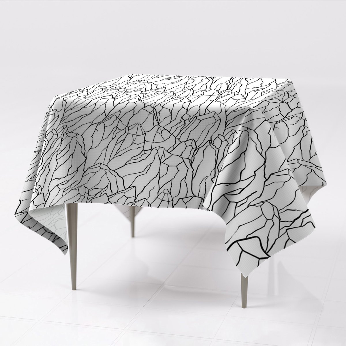 Tkanina kolorowe obrusy na stół Szkic góry 150x150, Fabricsy, 150x150 cm