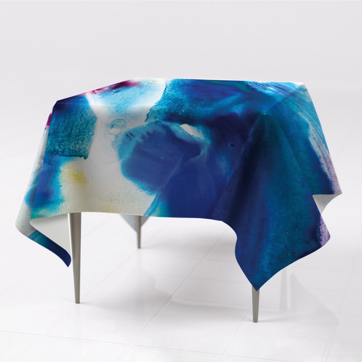 Do domu obrusy na stół Niebieskie plamy nadruk eco, Fabricsy