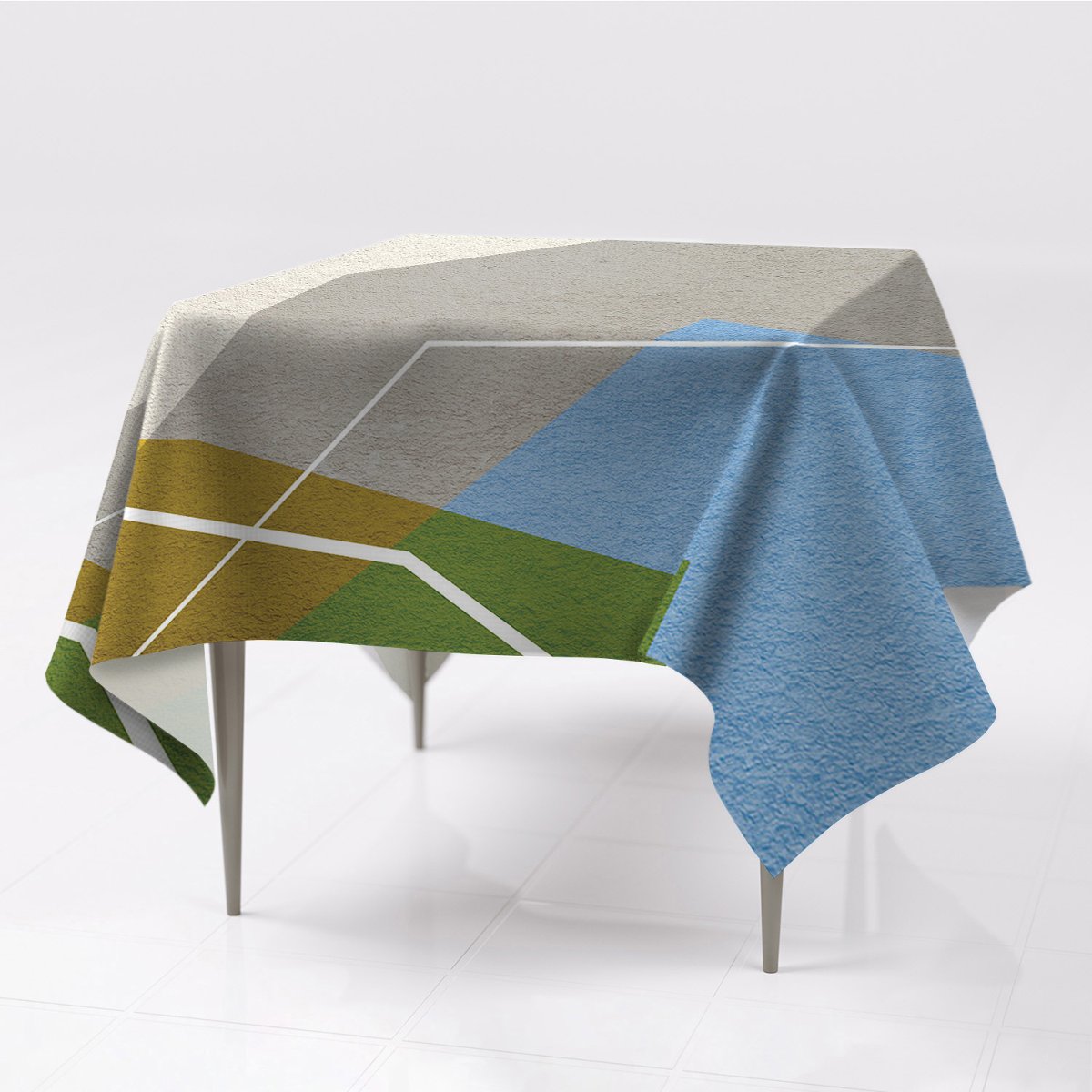Do ogrodu różne kolory obrus Figury geometryczne, Fabricsy, 150x150 cm