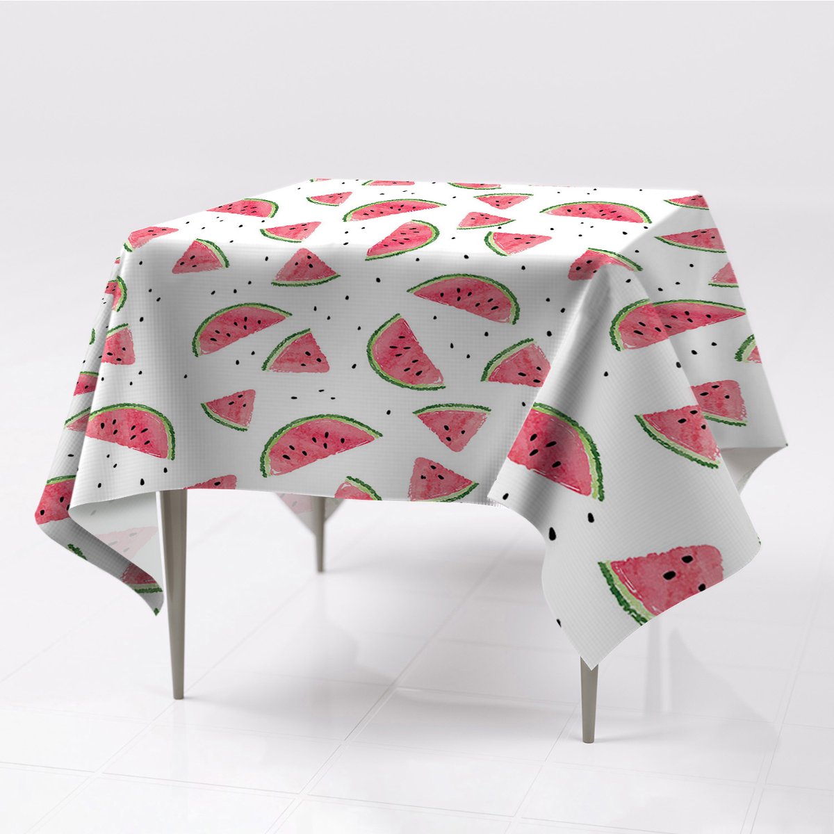 Prostokątny obrusy na stół Arbuzowy deszcz 150x150, Fabricsy