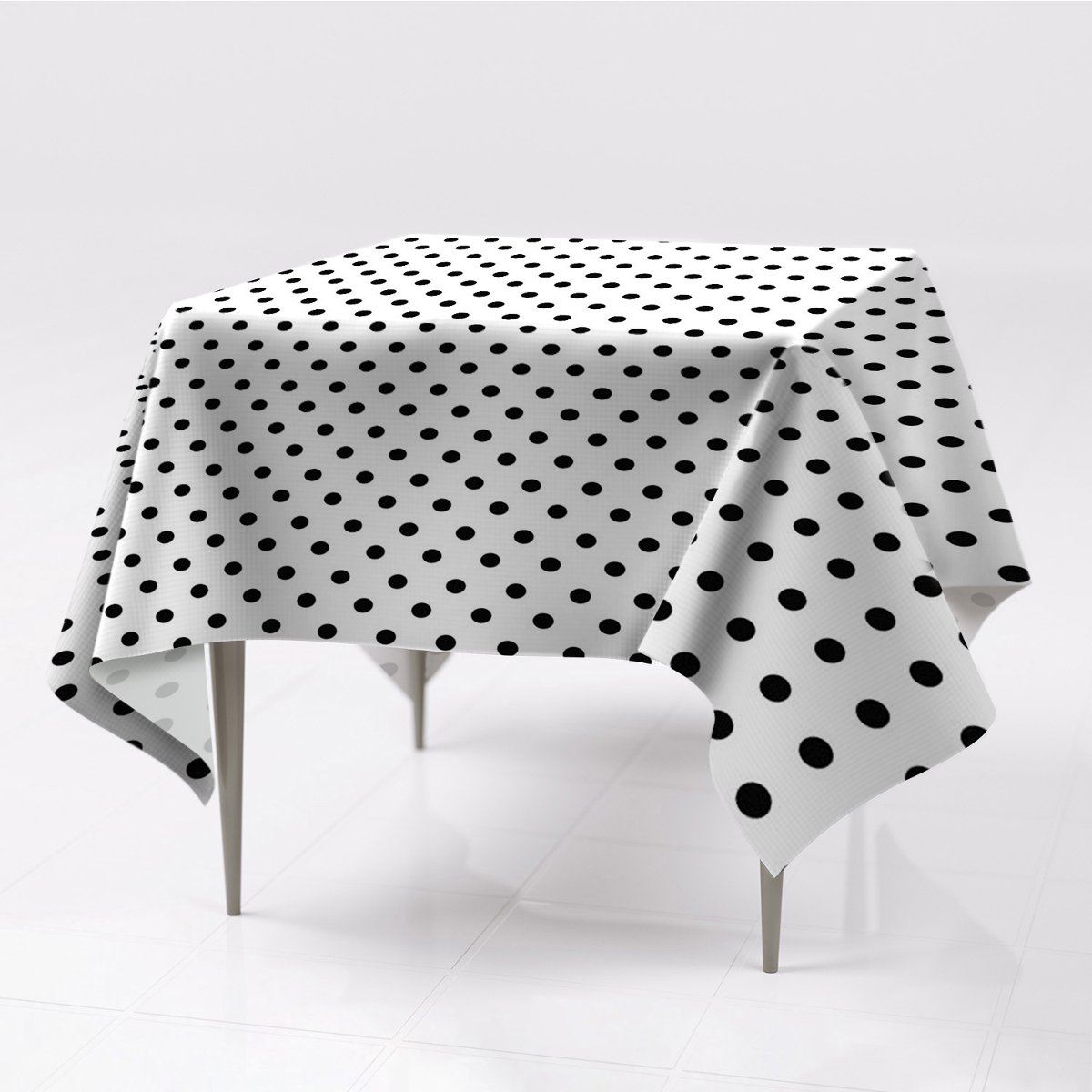 Nowoczesny obrus na stół kolory Kropki ze wzorem, Fabricsy, 150x150 cm