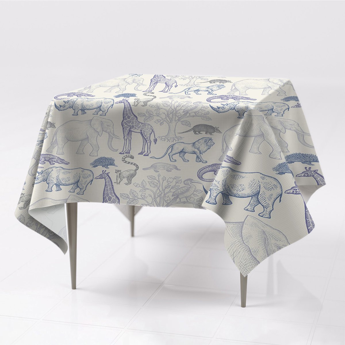 Do wnętrz obrus na stół Zwierzęta Madagaskar eco, Fabricsy