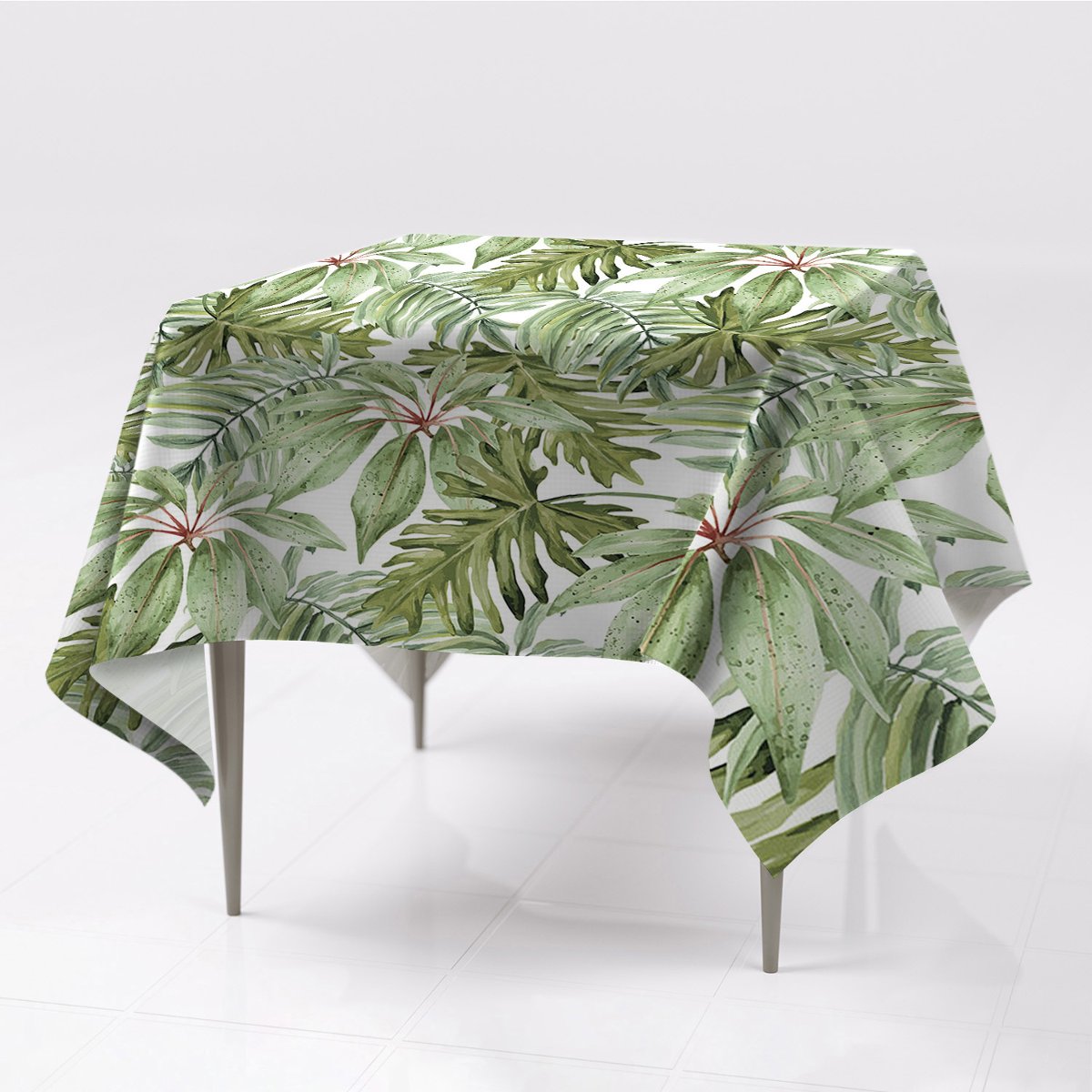 Do ogrodu obrus na stół Tropikalne liście 150x150, Fabricsy, 150x150 cm