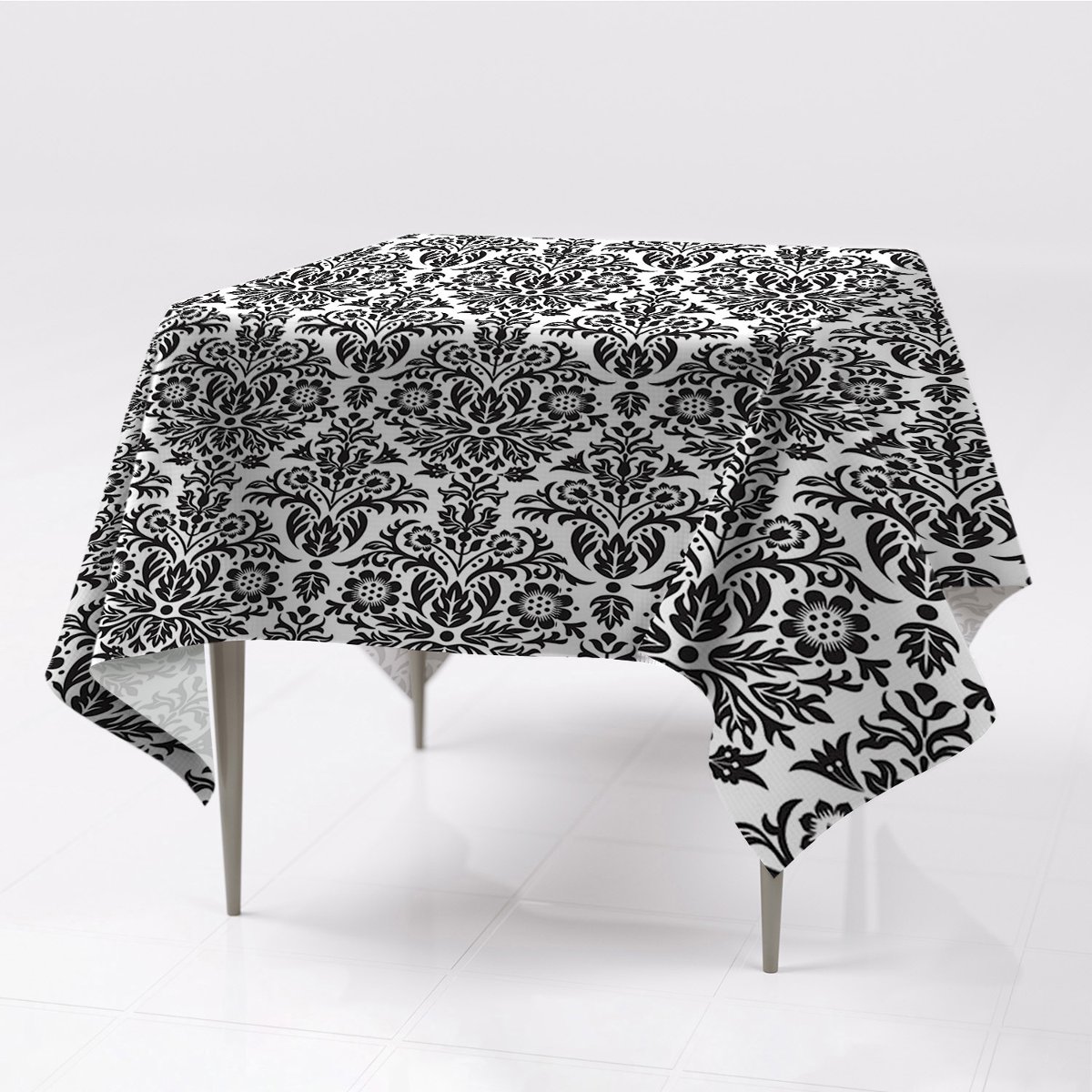 Ozdobny obrusy na stół gładkie Kwiatowy wzór wzory, Fabricsy, 150x150 cm
