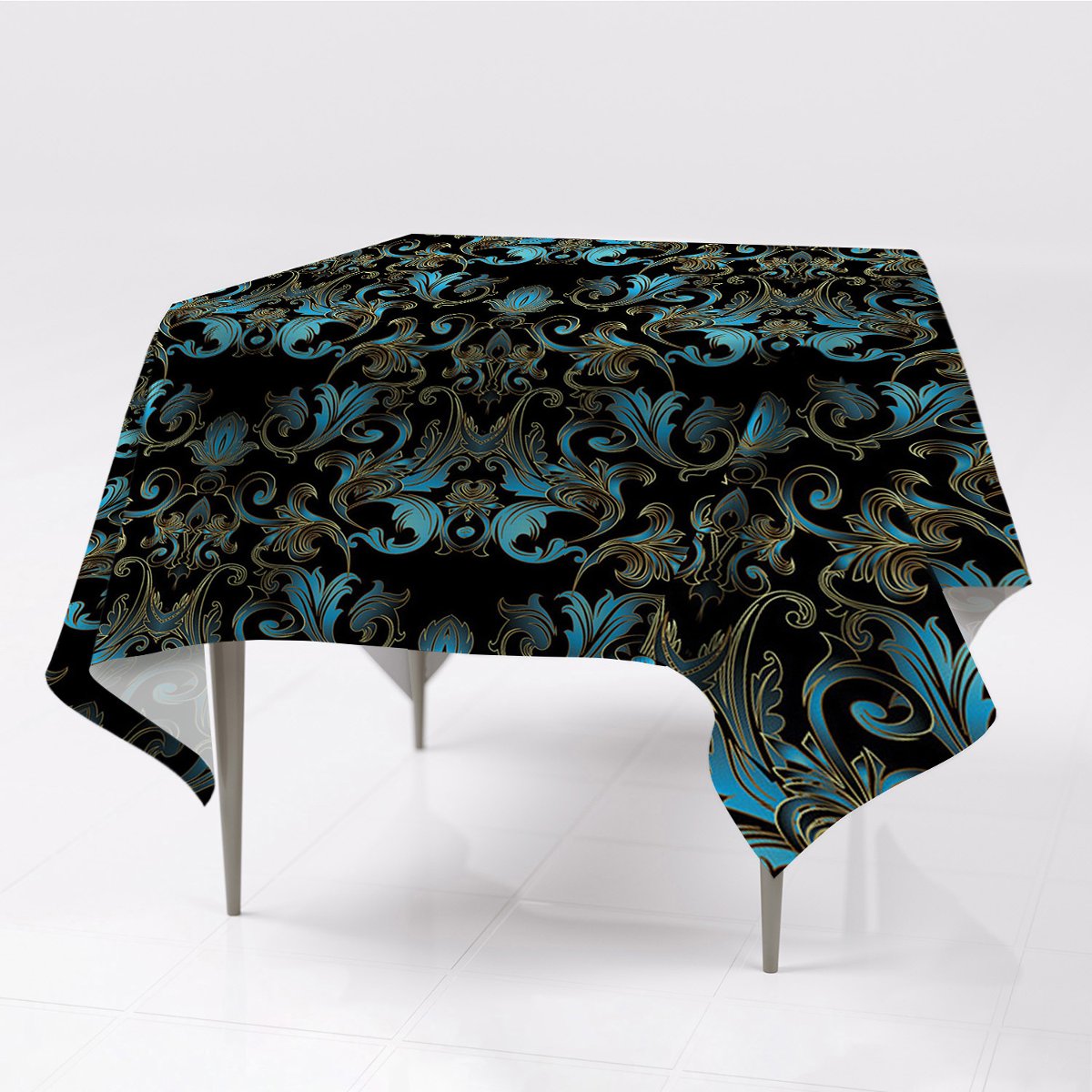Do domu obrusy na stół kolory Barokowy wzór wzory, Fabricsy, 150x150 cm