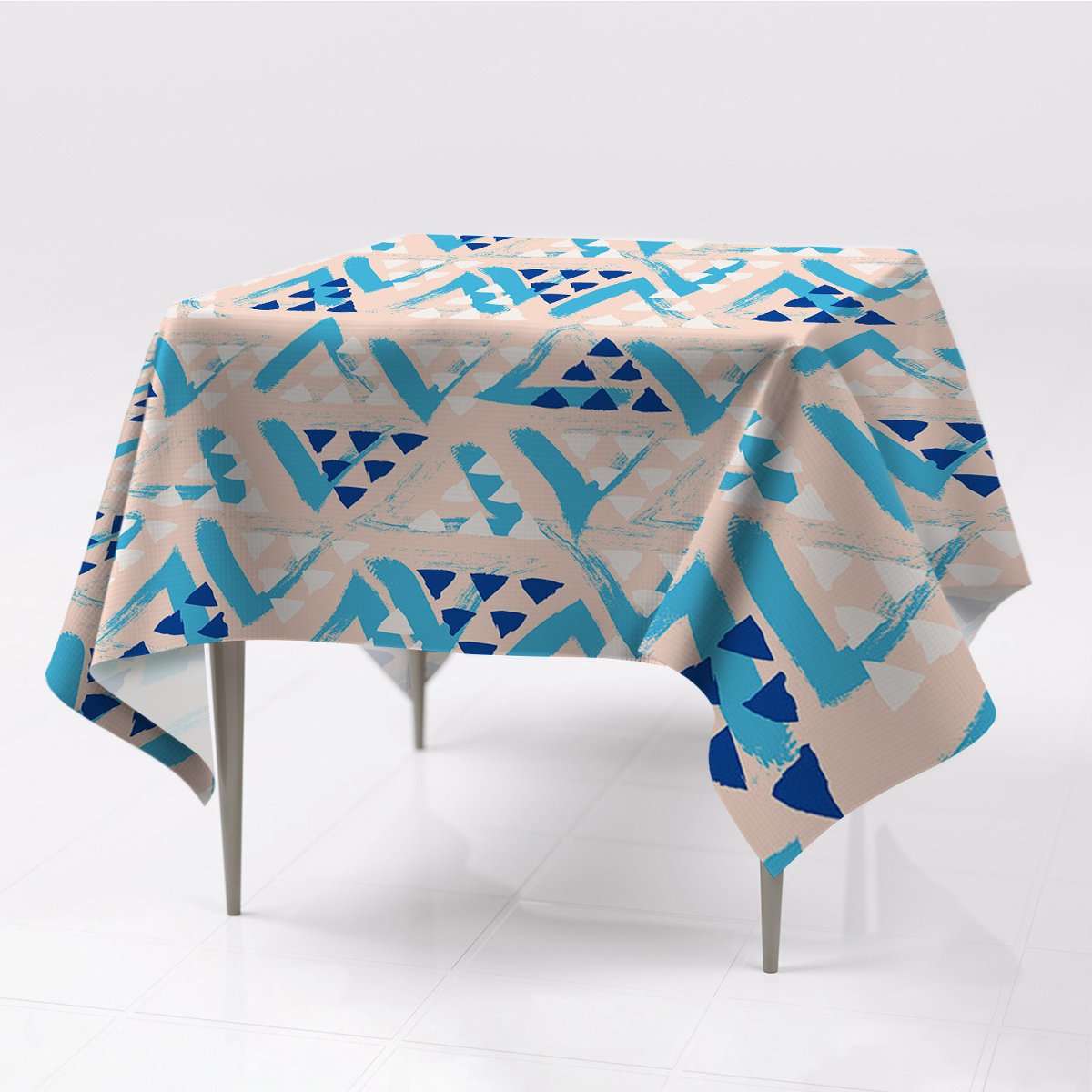 Różne obrusy kolory tkanina Wzór trójkąty 150x150, Fabricsy