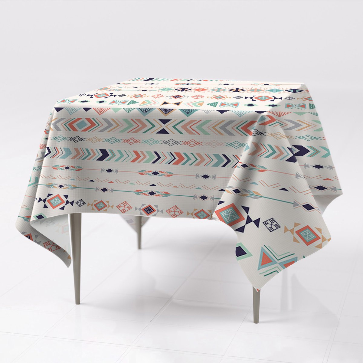 Do domu gładki obrus Etniczny wzór tkanina 150x150, Fabricsy