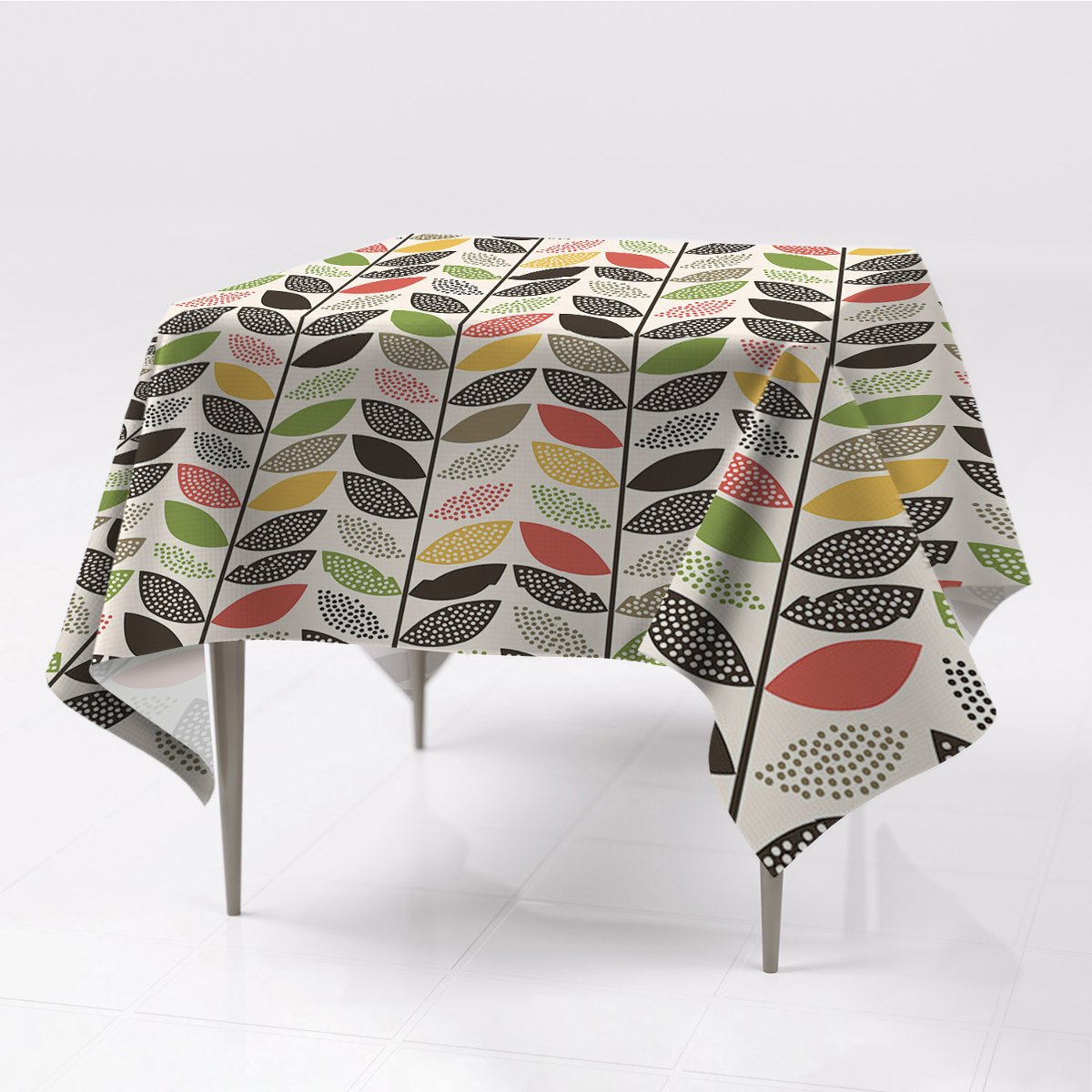 Ozdobny kolorowe obrusy na stół Kolorowy wzór eko, Fabricsy, 150x150 cm
