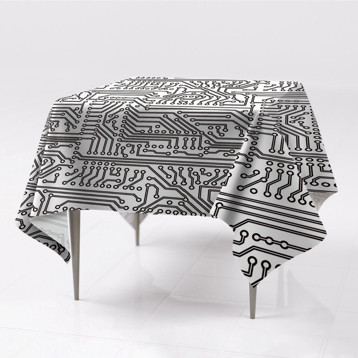 Grafika różne kolory obrus Układ scalony 150x150, Fabricsy, 150x150 cm