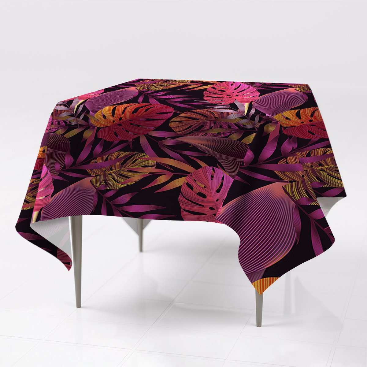 Do ogrodu różne obrusy na stół Fioletowa dżungla, Fabricsy, 150x150 cm