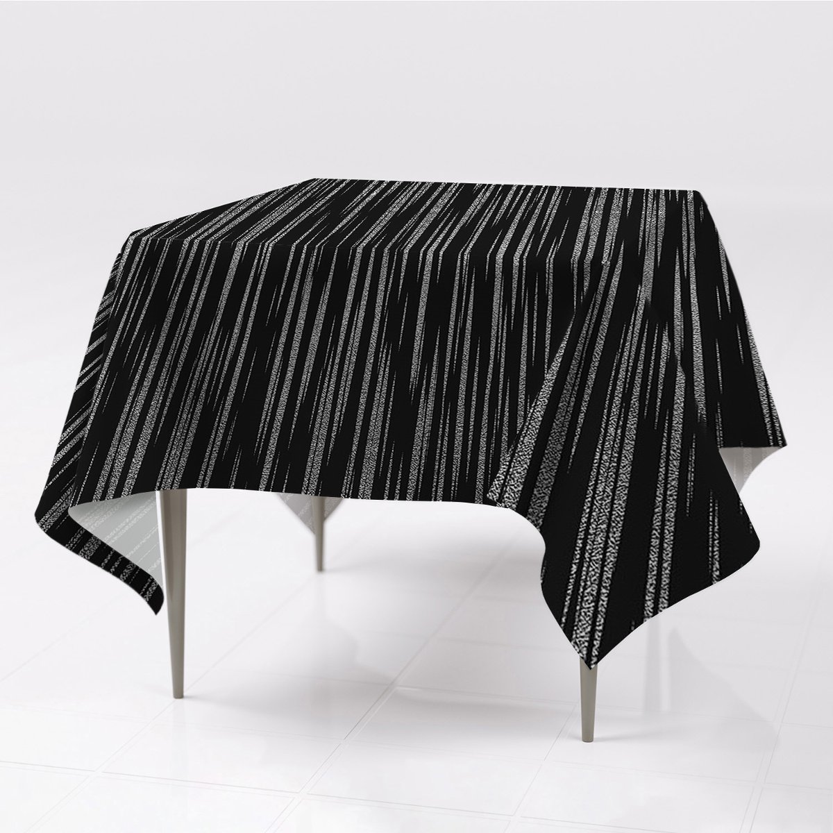 Delikatny obrus na stół kolory Czarny projekt eco, Fabricsy, 150x150 cm