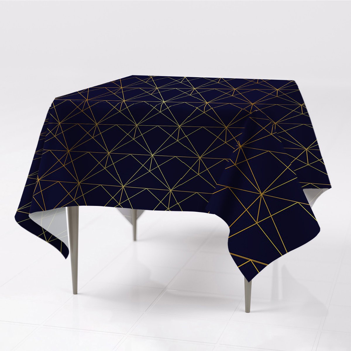 Do kuchni obrus na stół gładki Wzór trójkąty eko, Fabricsy, 150x150 cm