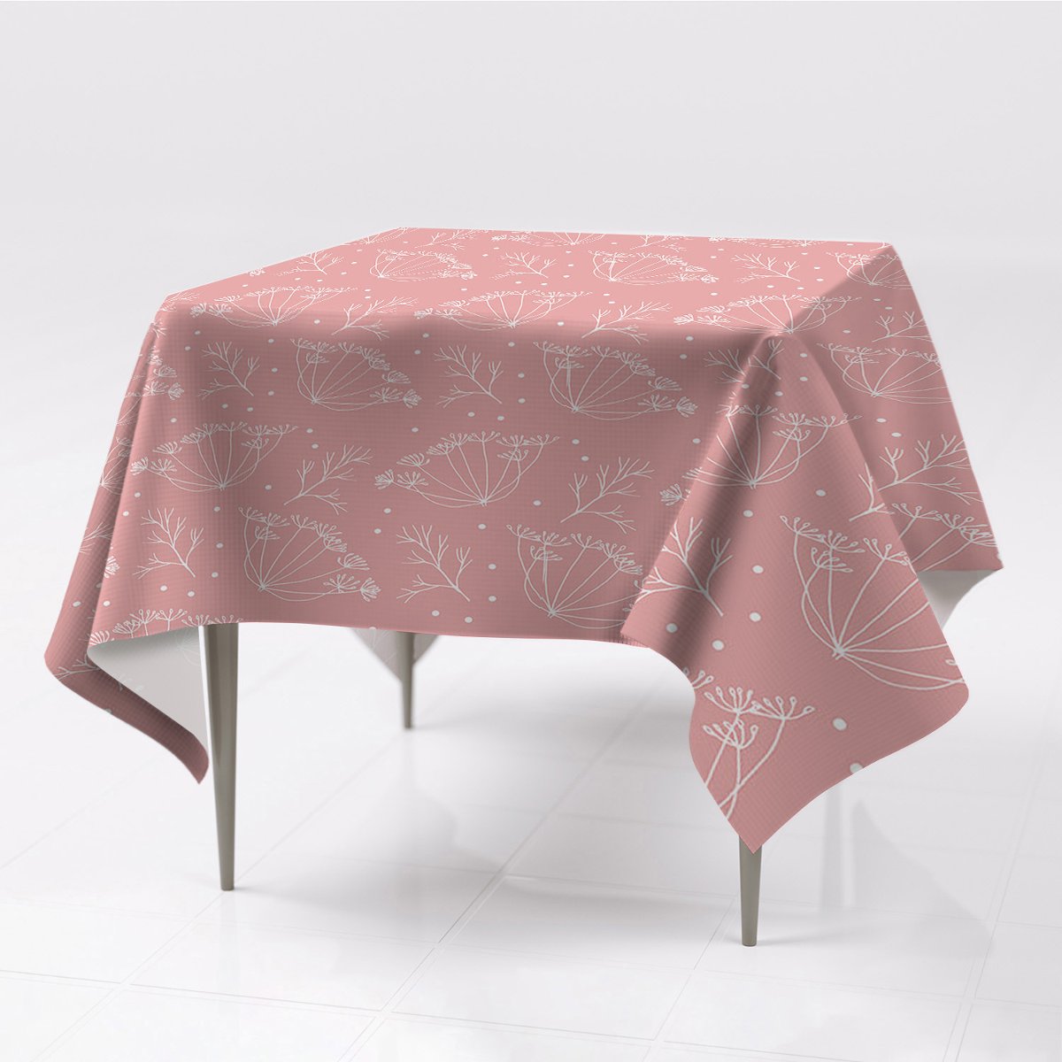 Gładkie obrusy nowoczesny Włoski kopr ekologiczny, Fabricsy, 150x150 cm
