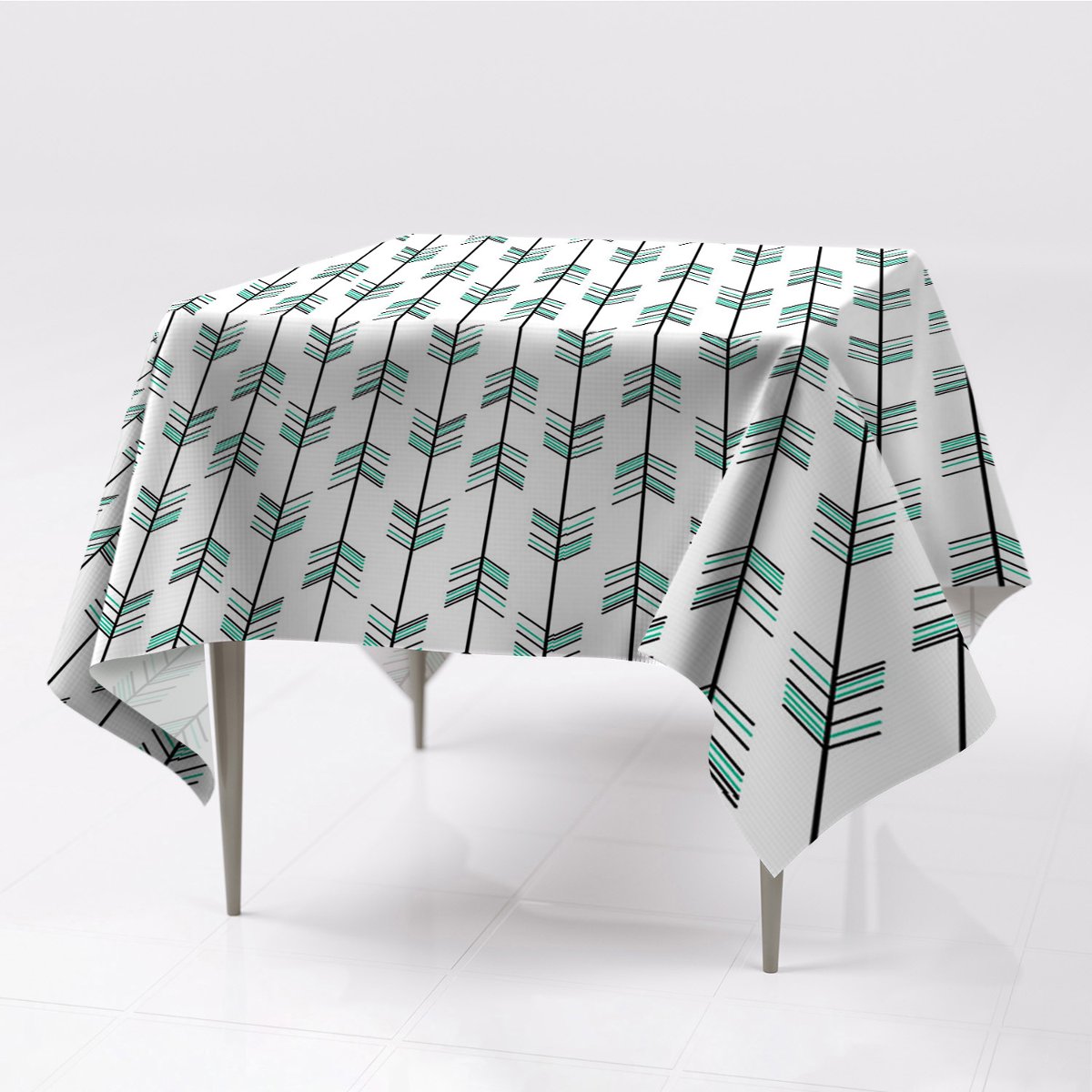 Obrus na stół kolory 150x150 Strzałki ilustracja, Fabricsy