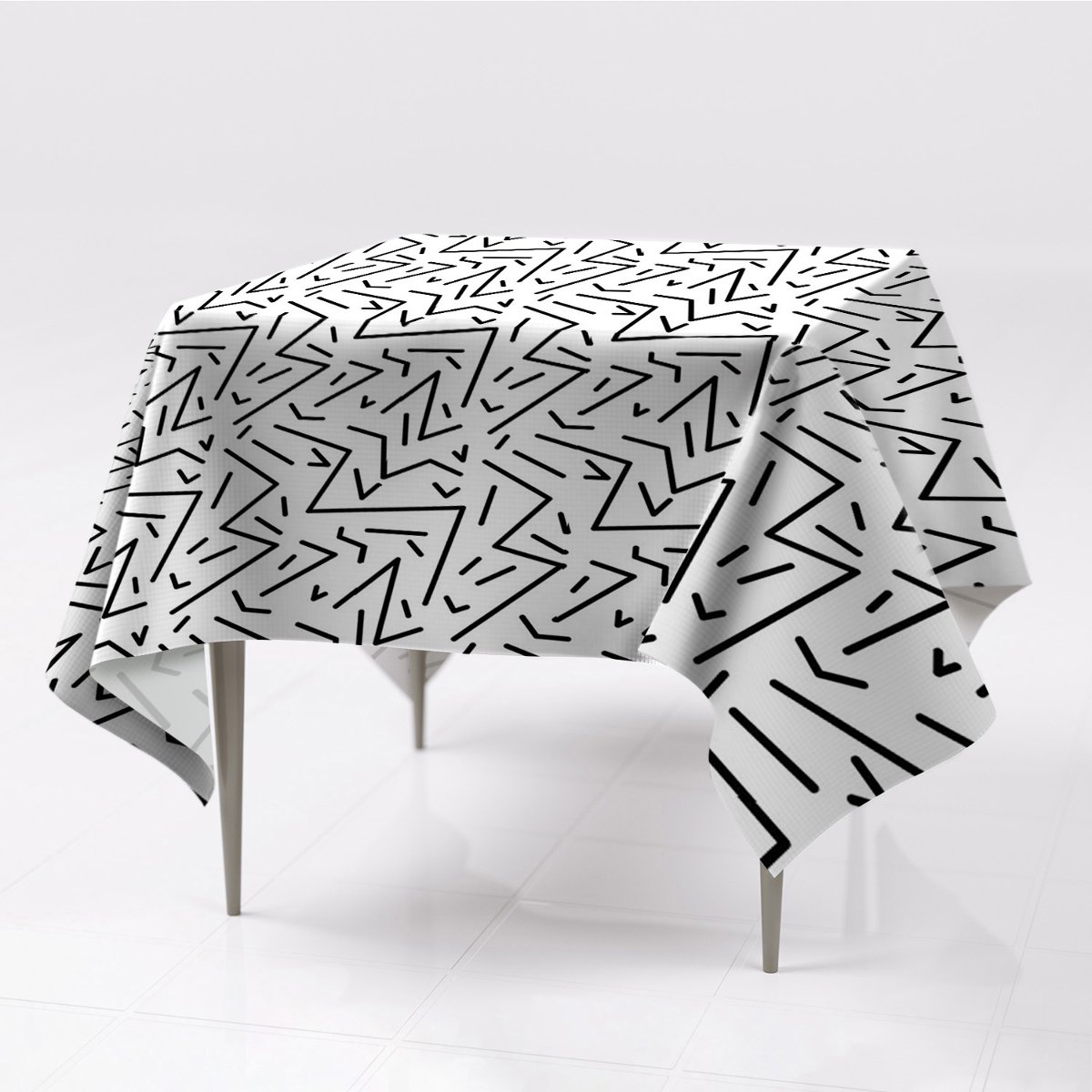 Do wnętrz obrusy na stół kolory Styl Memphis wzory, Fabricsy, 150x150 cm