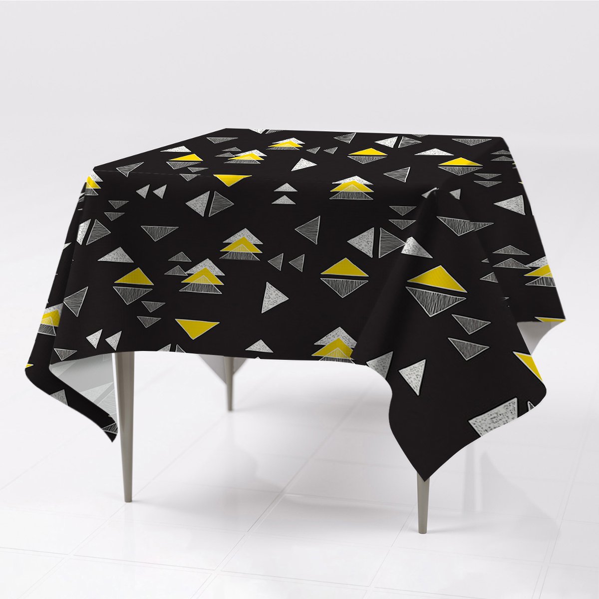 Do domu różne obrusy kolory Rysowane trójkąty eco, Fabricsy, 150x150 cm