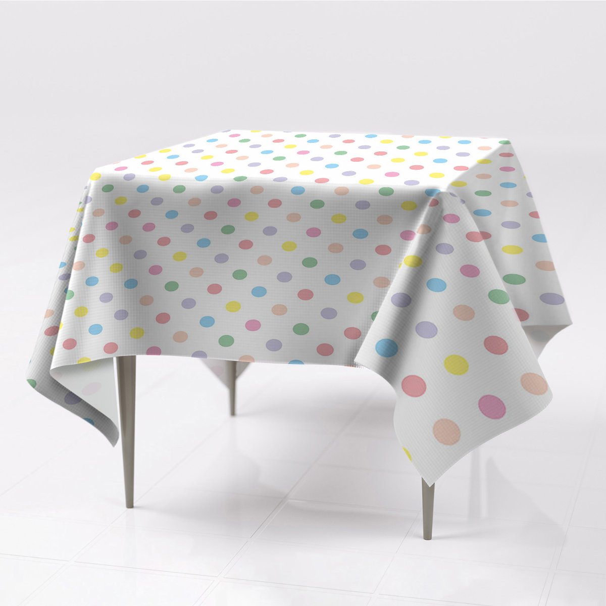 Do ogrodu różne kolory obrus Kropki kolorowe eco, Fabricsy