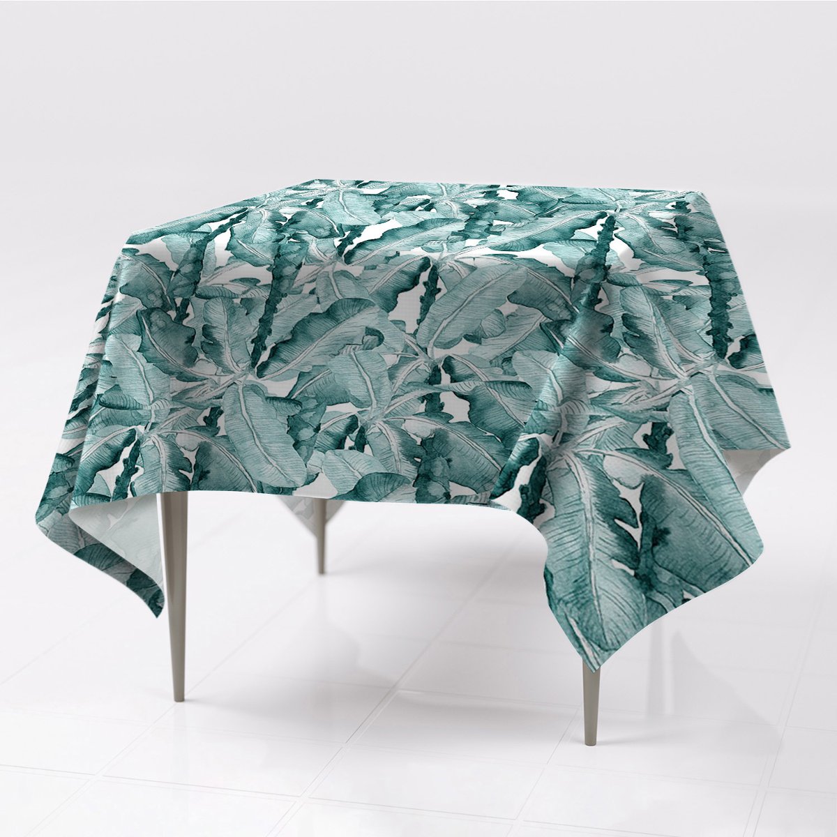 Do domu gładkie obrusy Liście bananowca dekoracja, Fabricsy, 150x150 cm