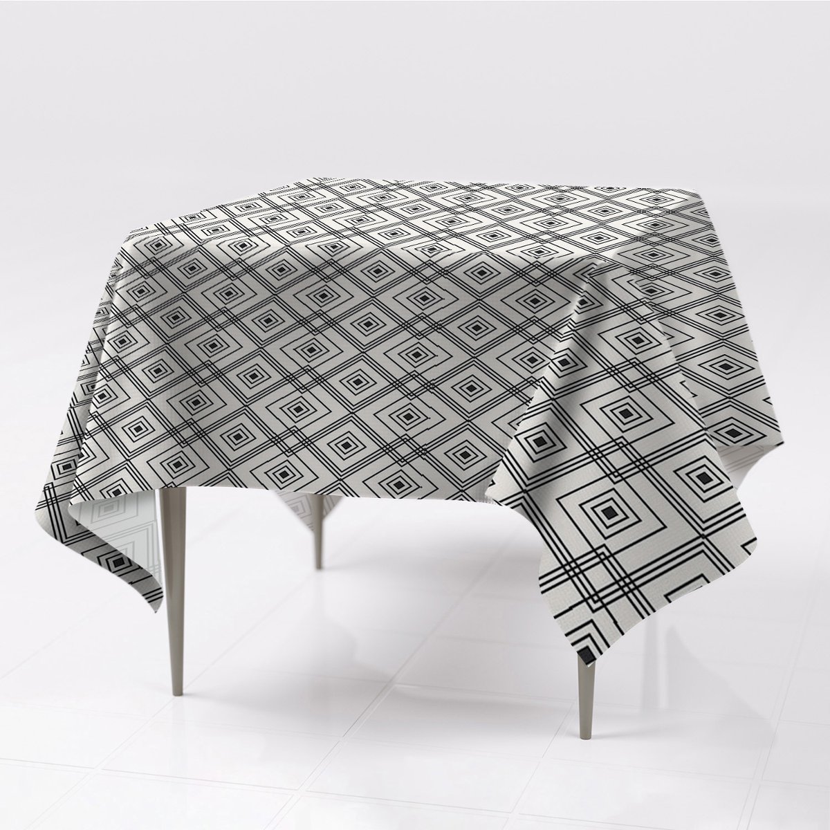 Kolorowy obrus gładki ozdobny Geometryczna iluzja, Fabricsy