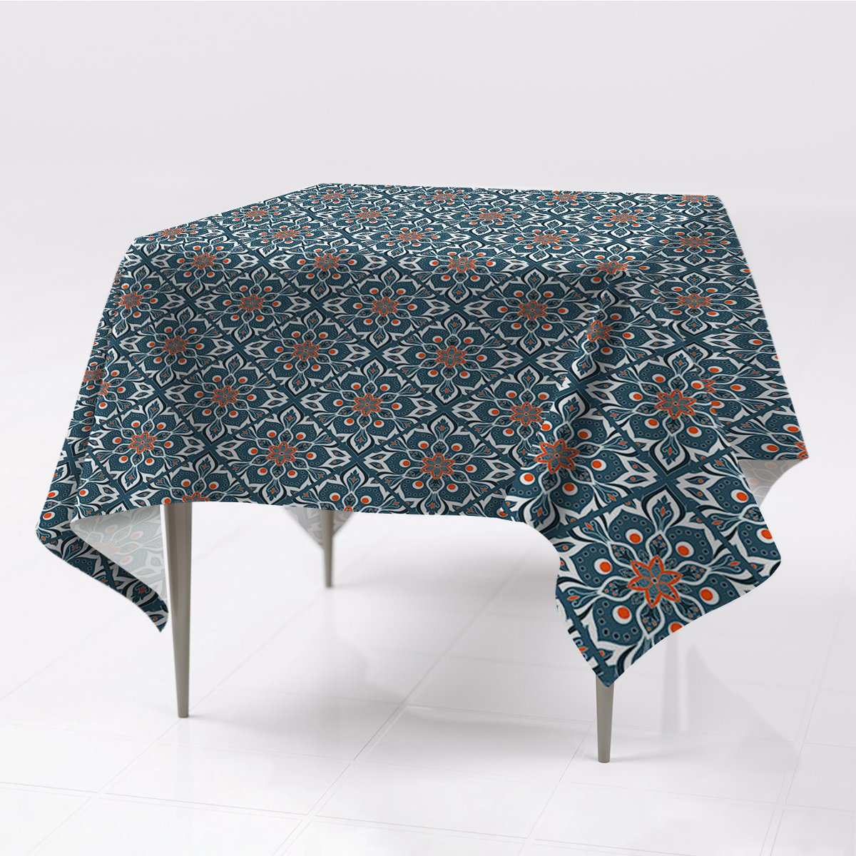 Do ogrodu obrusy na stół kolory Mandala wzór eko, Fabricsy, 150x150 cm