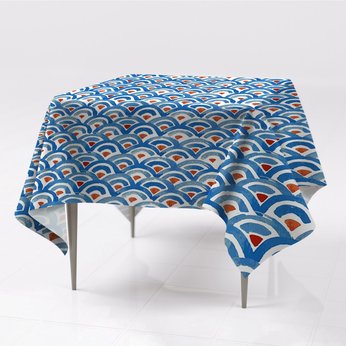 Do domu różne obrusy na stół Rybia łuska dekoracja, Fabricsy, 150x150 cm