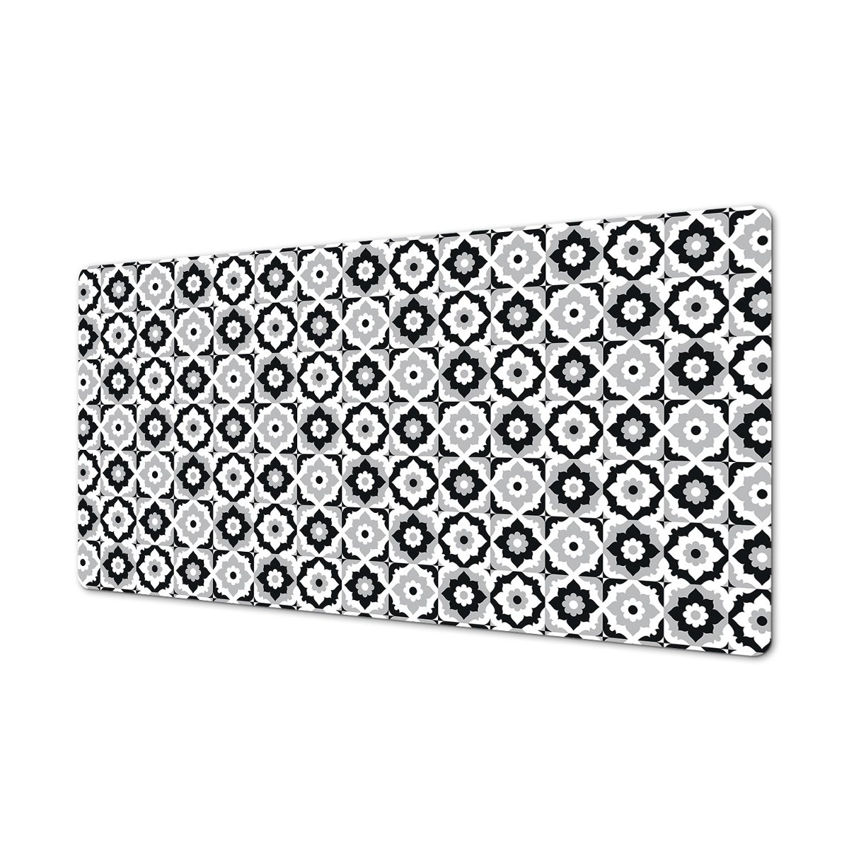Nadruk mata na biurko winyl Kwietny wzór monochrom, ArtprintCave