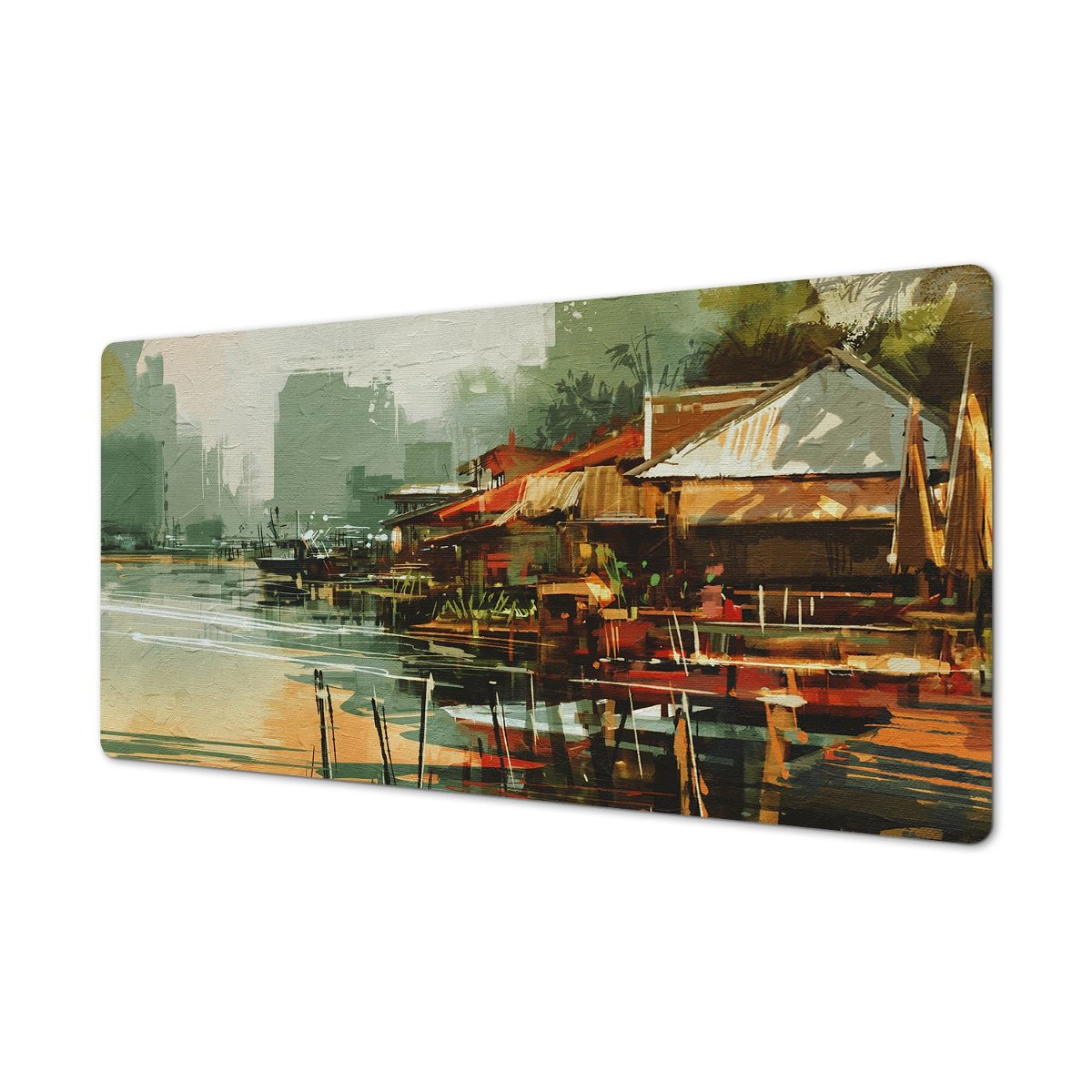 Nowoczesna wzory mata na blat Azja domy na wodzie, ArtprintCave