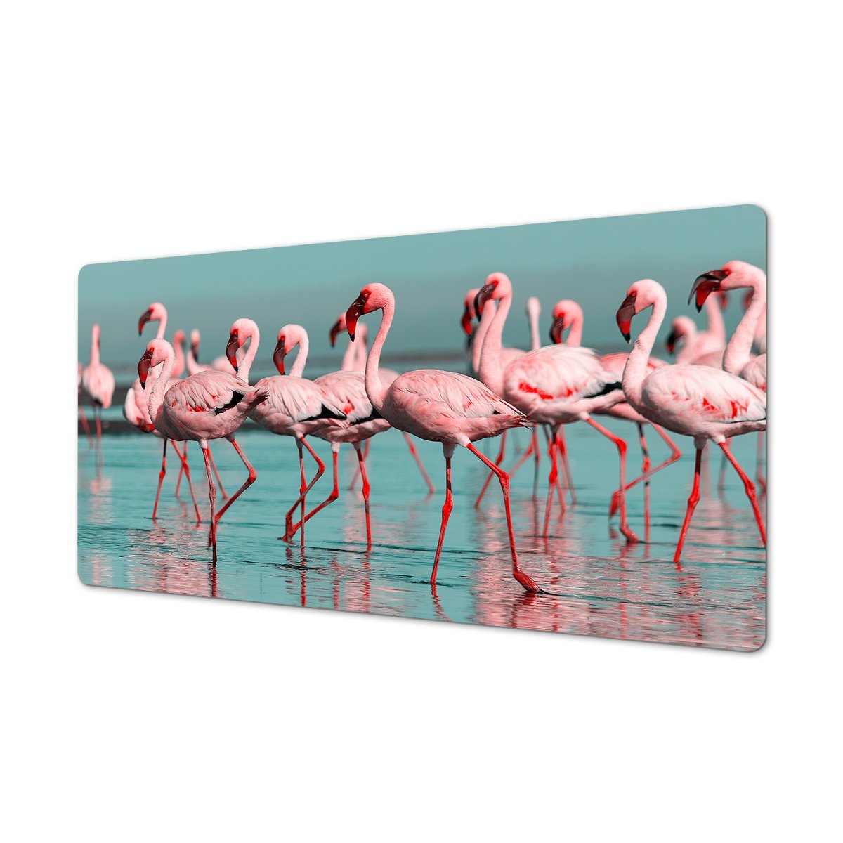 Podkładka na blat dla dzieci Różowe flamingi woda, ArtprintCave, 90x45 cm