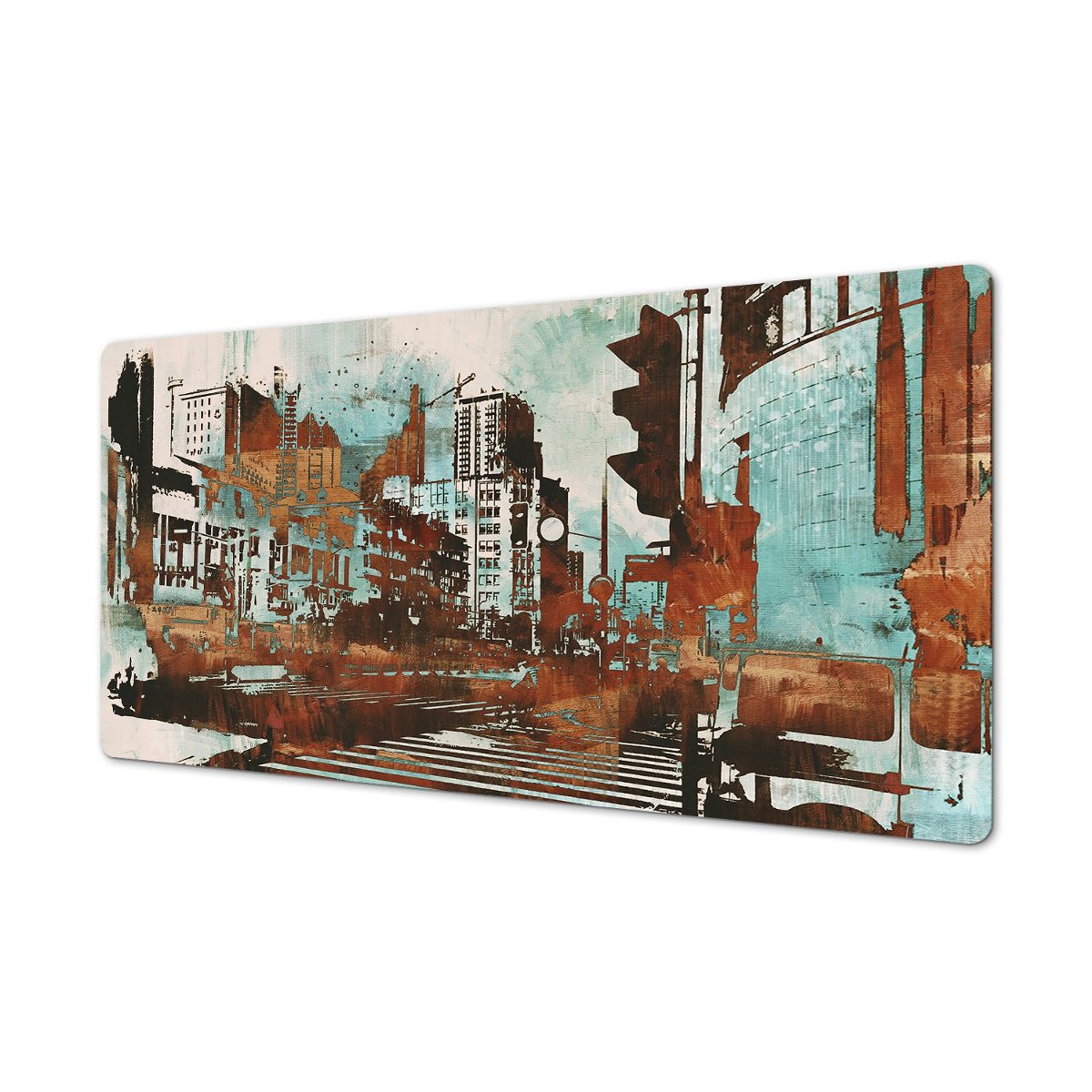 Kolorowa mata łatwa w czyszczeniu Malowane miasto, ArtprintCave
