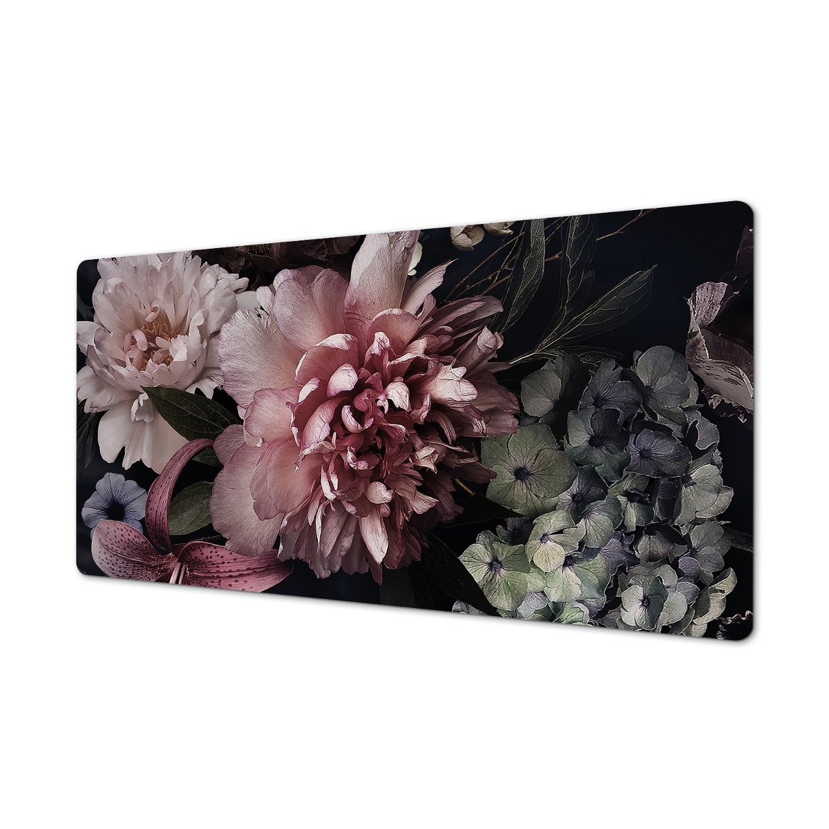 Do wnętrz ze wzorem mata na biurko Piwonia ogród, ArtprintCave