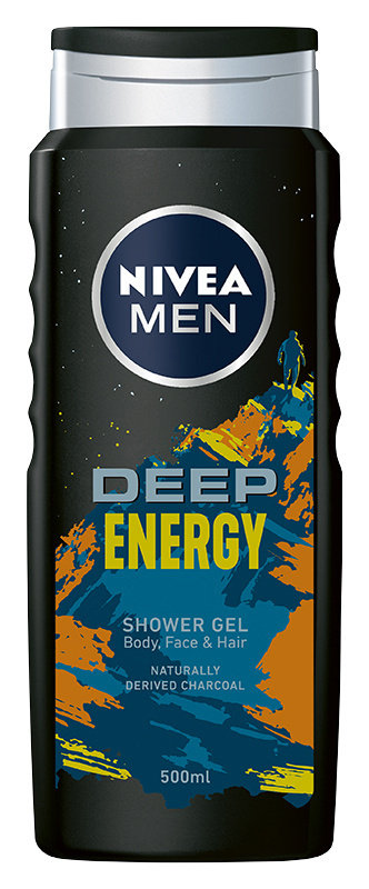 Nivea MEN Żel pod prysznic DEEP ENERGY, 500 ml 9005800347622