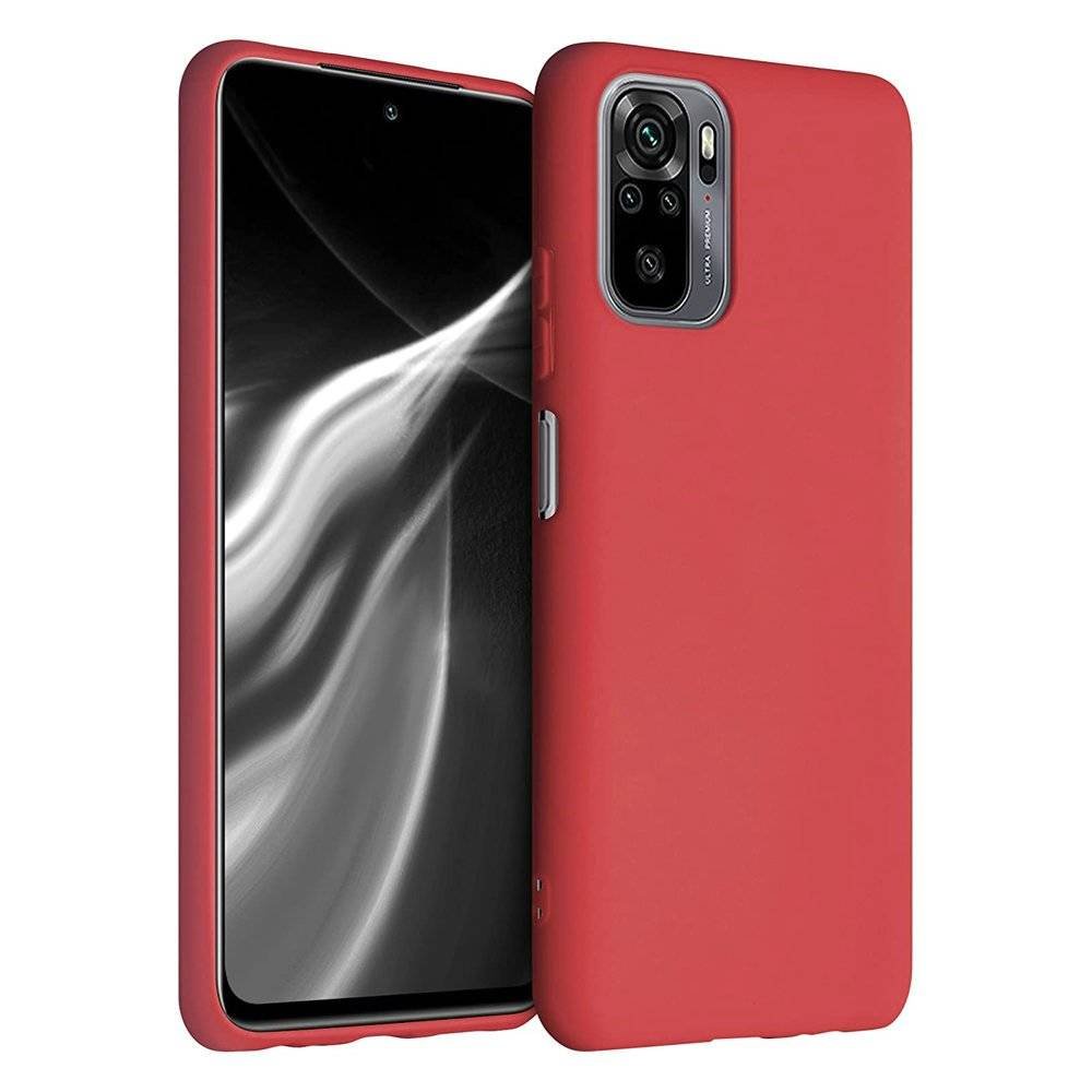 Hurtel Silicone Case elastyczne silikonowe etui pokrowiec Xiaomi Redmi Note 10 / Redmi Note 10S czerwony