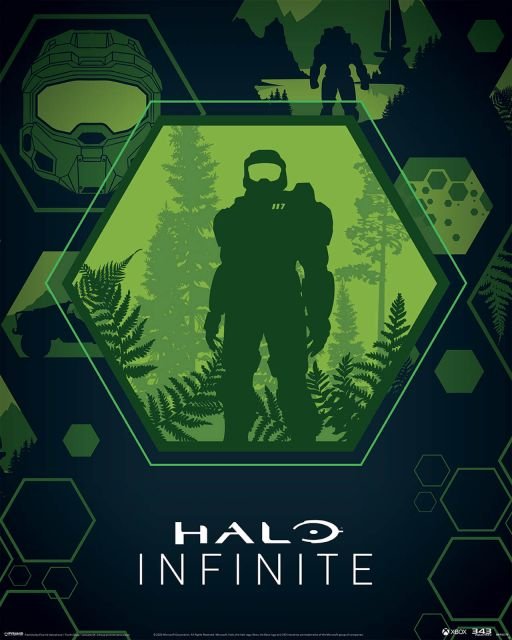 Halo Infinite Master Chief Hex - plakat 40x50 cm