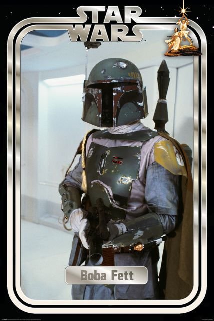 Star Wars Boba Fett Retro Packaging - plakat 61x91,5 cm