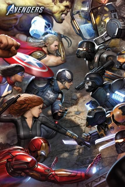 Avengers Gamerverse Face Off - plakat 61x91,5 cm