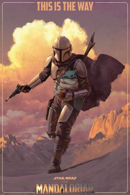 Star Wars The Mandalorian On The Run - plakat 61x91,5 cm