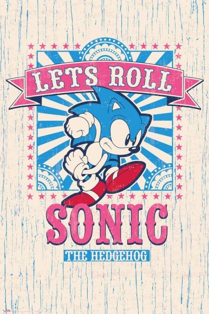 Sonic Let's Roll - plakat 61x91,5 cm