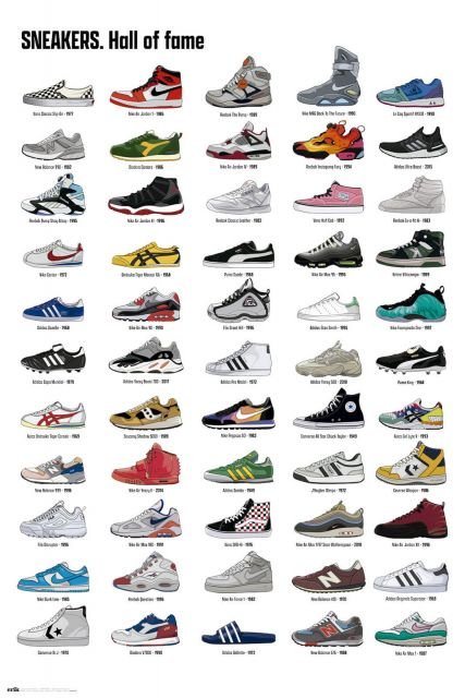 Sneakers Hall Of Fame - plakat 61x91,5 cm