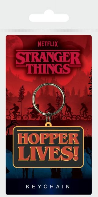 Pyramid International 'Stranger Things' gumowy brelok z wzorem Hopper Lives - oficjalny produkt RK39226C