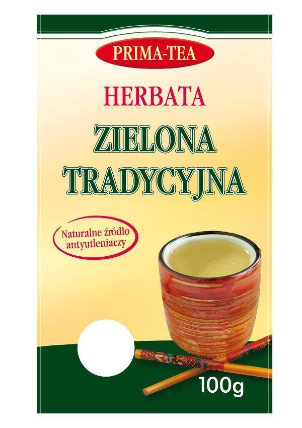 PRIMA-TEA Herbata ZIELONA tradycyjna 100g PRIMA-TEA 34BIOHERZT